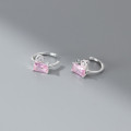 A40817 s925 sterling silver trendy rhinestone clipon simple design earrings