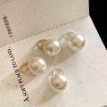 A45177 sterling silver pearl simple fashion earrings