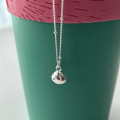 A41706 sterling silver simple elegant necklace