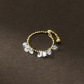 A42981 s925 sterling silver rhinestone teardrop fashion ring