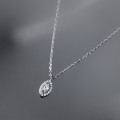 A36760 s925 sterling silver chic rhinestone eye trendy sweet necklace