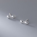 A41196 s925 sterling silver cute butterfly stud sweet elegant earrings