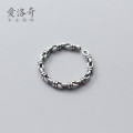 A35068 s925 sterling silver fashion vintage rope ring