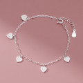 A40684 s925 sterling silver sweet heart charm elegant bracelet