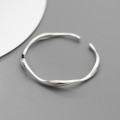 A34248 s925 sterling silver weave bangle trendy simple bracelet
