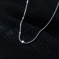 A34014 s925 sterling silver asymmetric necklace