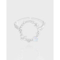 A43658 butterfly flower sterling silver s925 ring