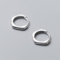 A40814 s925 sterling silver simple trendy unique cute earrings