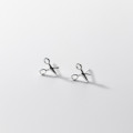 A35943 s925 sterling silver simple cute scissor earrings