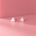 A35965 s925 sterling silver cute simple fashion flower chic earrings