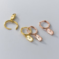 A38060 s925 sterling silver unique trendy rhinestone stars earrings