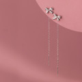 A38276 s925 sterling silver butterfly string sweet dainty long earrings