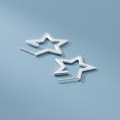 A40184 s925 sterling silver hollowed stud trendy design earrings