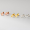 A46315 s925 sterling silver sweet elegant stud earrings