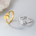 A46284 s925 sterling silver simple elegant bar stripe ring