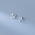 A31785 s925 sterling silver simple rhinestoneT earrings