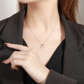 A32992 925 sterling silver design chic vintage fashion moonstone pendant cubiczirconia necklace