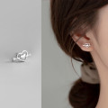 A35723 s925 sterling silver sweet hollowed earrings