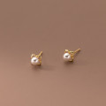 A34782 s925 sterling silver pearl earrings