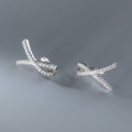 A40815 s925 sterling silver design simple elegant rhinestone trendy earrings