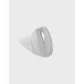 A33474 design minimalist geometric oval qualitys925 sterling silver piercing clipon ring