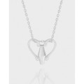 A42607 design geometric unique heartshape sterling silver s925 necklace