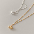 A42726 sterling silver heart simple elegant necklace