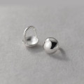 A37900 s925 sterling silver circle design elegant earrings