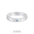 A43411 s925 sterling silver simple cubic zirconia unique ring