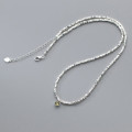 A39001 s925 sterling silver green rhinestone elegant design necklace