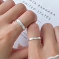 A43485 s925 silver trendy sweet unique simple rhinestone heart ring
