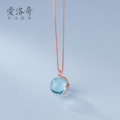 A33043 s925 sterling silver simple starfish necklace