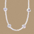 A45096 fashion heart crystal beaded sterling silver s925 necklace