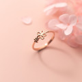 A34342 s925 sterling silver hollowed flower trendy sweet ring