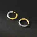A42859 s925 sterling silver vintage double design earrings