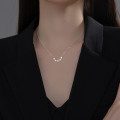A35385 s925 sterling silver stars necklace