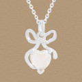 A44287 heart butterfly sterling silver s925 necklace