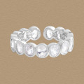 A45213 sparkling rhinestone adjustable sterling silver s925 cubic zirconia ring