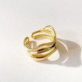 A32566 designer 925 sterling silver irregular ring