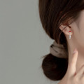 A35702 s925 sterling silver small trendy rhinestone earrings