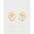A38852 design heart pearl stud sterling silver s925 quality earrings