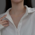A35233 s925 sterling silver simple chain necklace