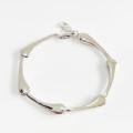 A33311 geometric minimalist 925 sterling silver teardrop charm bracelet