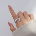 A36985 s925 sterling silver trendy dolphin adjustablering