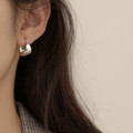 A39291 s925 sterling silver simple elegant short unique earrings