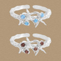 A45670 starfish sterling silver s925 gemstone ring