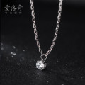 A32411 s925 sterling silver vintage rhinestone unique short necklace