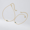 A45295 s925 silver trendy sweet rhinestone charm anklet bracelet