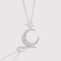 A33968 925 sterling silver fashionOT moon necklace
