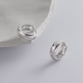 A39125 s925 sterling silver rhinestone stars hollowed design earrings